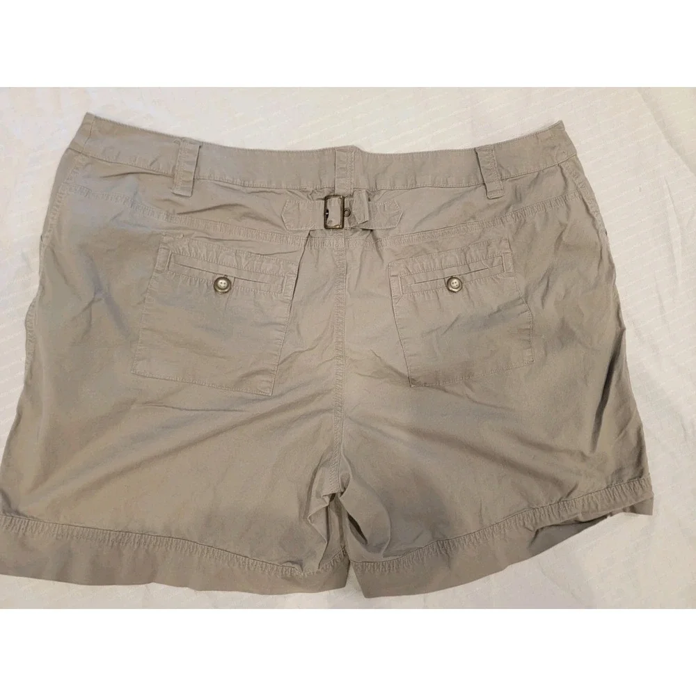 Avenue Women's Plus 18 Gray Utility Shorts Cargo Pockets Casual‎ Slate Stone EUC